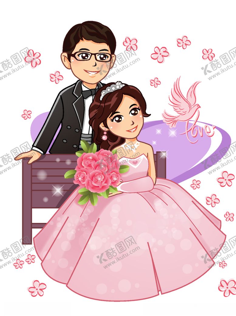 编号：40718209262222045049【酷图网】源文件下载-新郎新娘