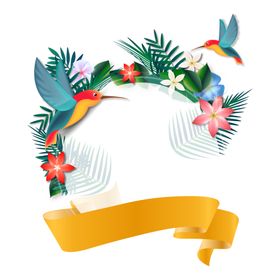 夏日素材海报元素