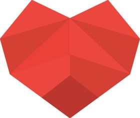 爱心形红AI设计素材AI矢量图