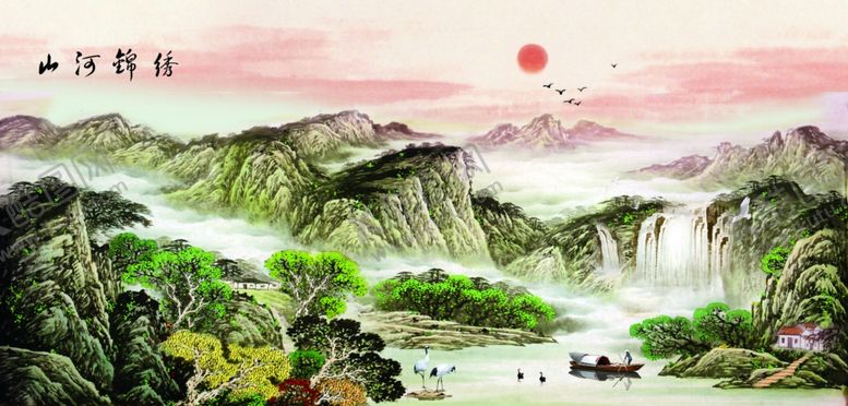 编号：16598005190713068867【酷图网】源文件下载-水墨背景墙