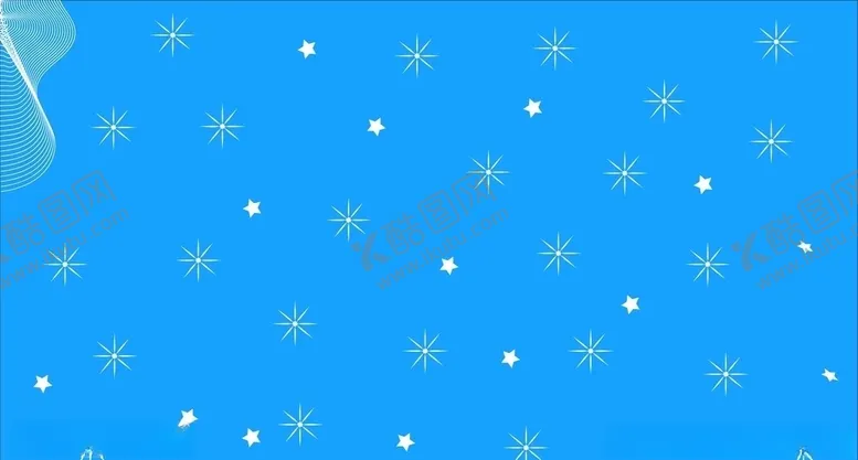 编号：37153907012052278643【酷图网】源文件下载-蓝底扇形星星素材