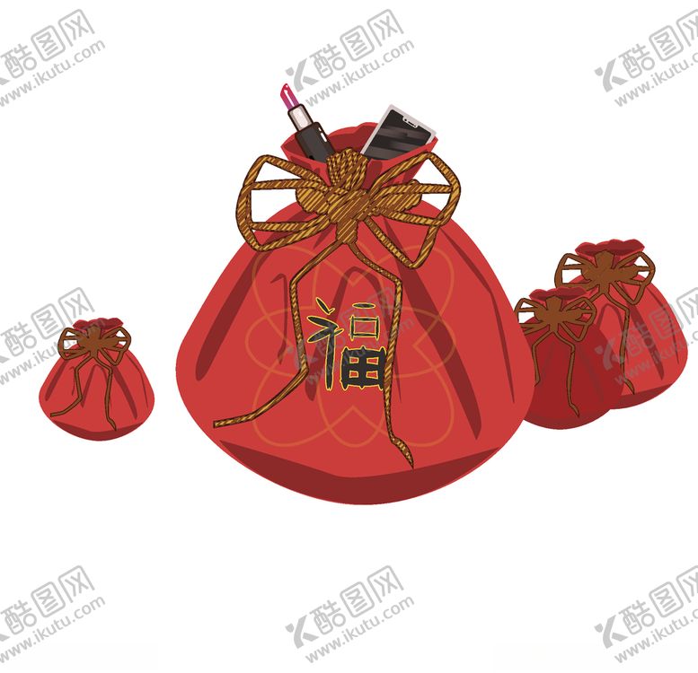 编号：61958905111530443956【酷图网】源文件下载-红色福袋插画