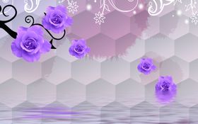 简约花朵立体墙