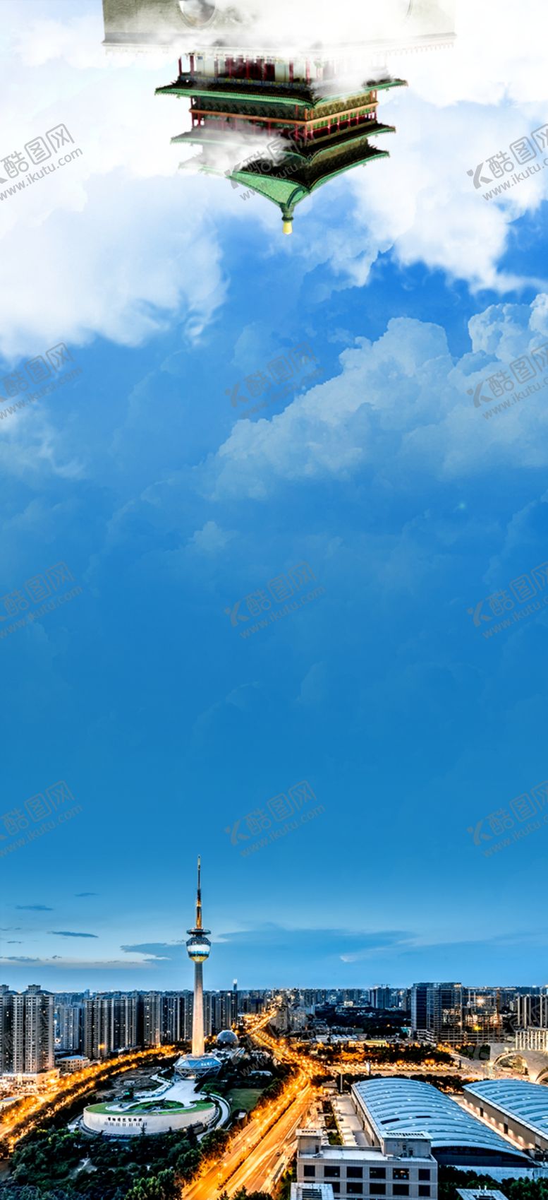 编号：76970310120658488955【酷图网】源文件下载-配套地产系列稿西安钟楼