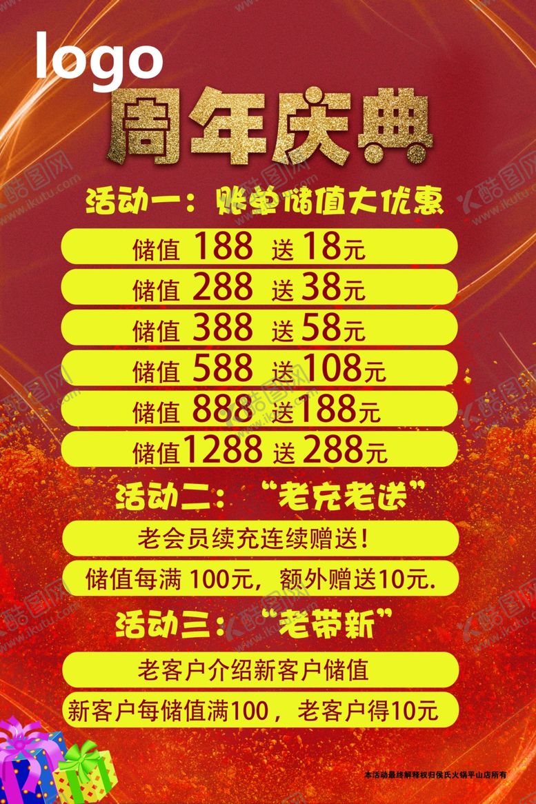 编号：87202907040859321322【酷图网】源文件下载-周年店庆活动展板