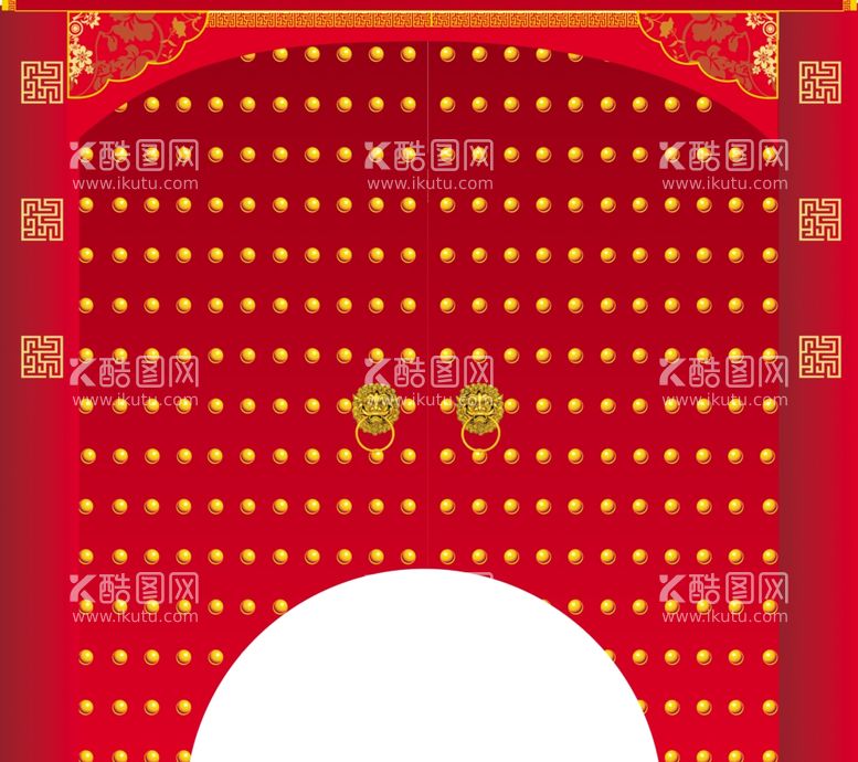 编号：92994012051229509710【酷图网】源文件下载-古典红色门