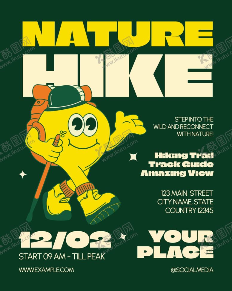 编号：49937204050429415153【酷图网】源文件下载-自然徒步主题创意宣传海报