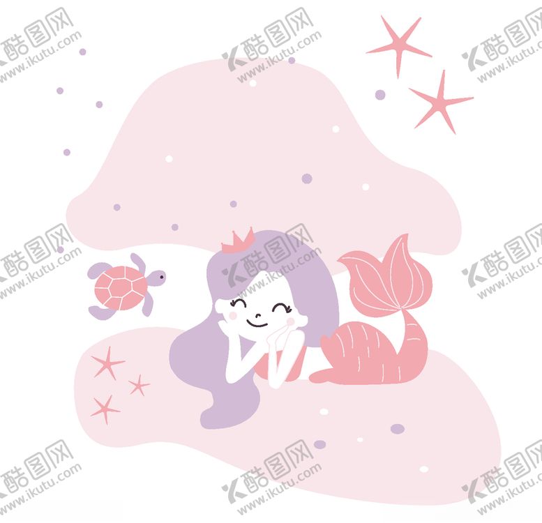 编号：68683203260010529412【酷图网】源文件下载-美人鱼矢量印刷图