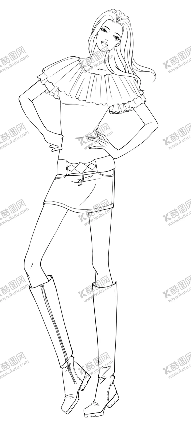 编号：57536610150543159728【酷图网】源文件下载-合体上衣女