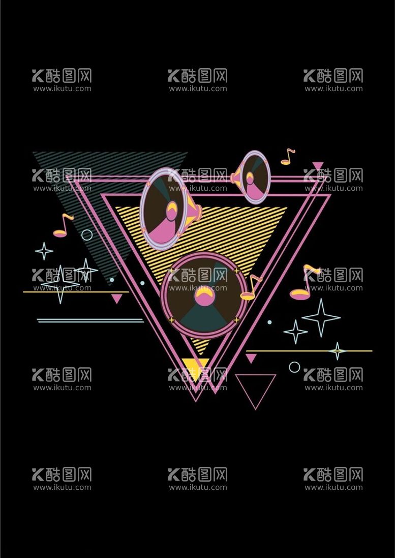 编号：35433912161159344861【酷图网】源文件下载-简约几何喇叭