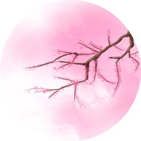 粉色古风桃花