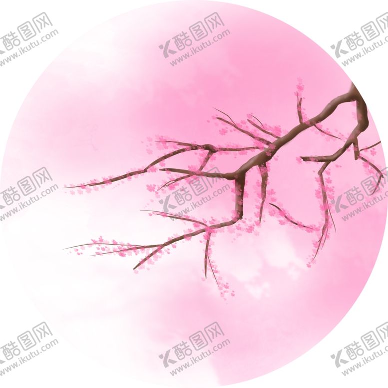 编号：65524607071741512073【酷图网】源文件下载-粉色古风桃花