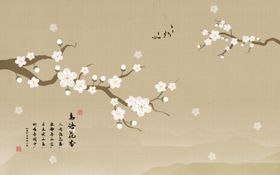 古风中式梅花