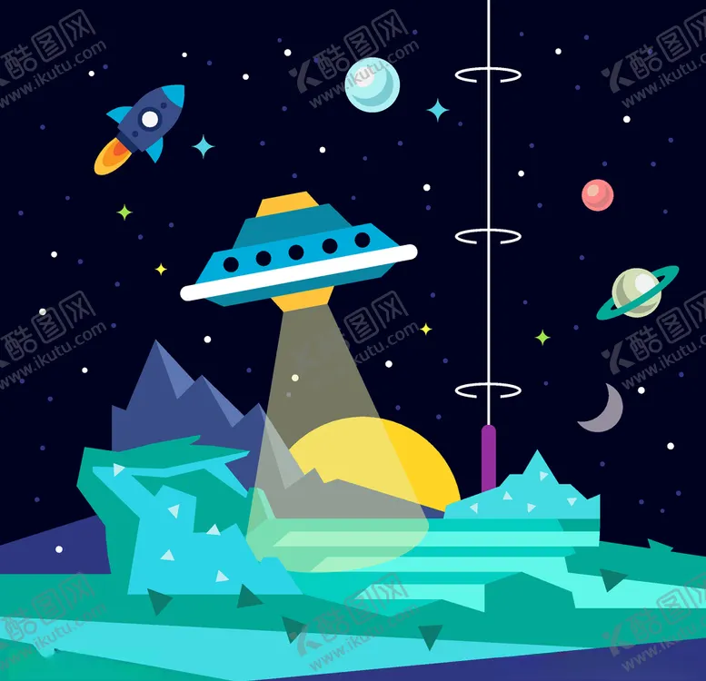 编号：47124704151657192099【酷图网】源文件下载-太空插画