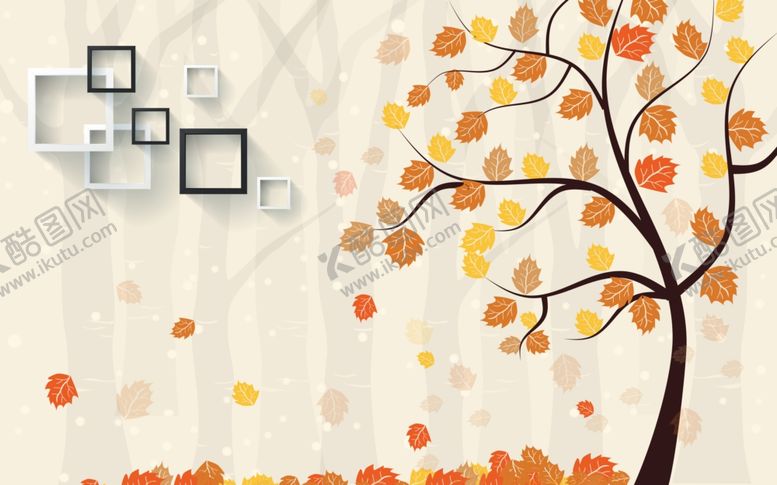 编号：86155310042057271300【酷图网】源文件下载-枫树枫叶背景墙