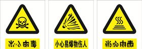 当心中毒小心易爆物伤人