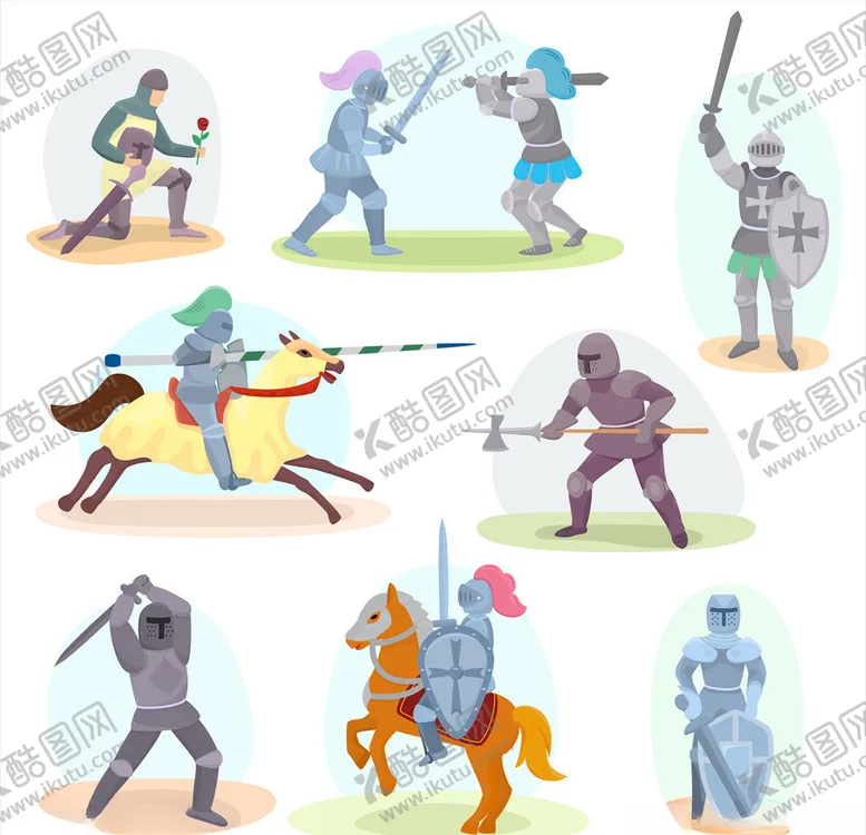 编号：98351706232025223592【酷图网】源文件下载-卡通骑士