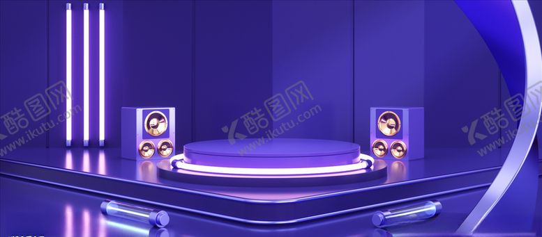 编号：88592510272237203388【酷图网】源文件下载-蓝色c4d99聚划算电商ban