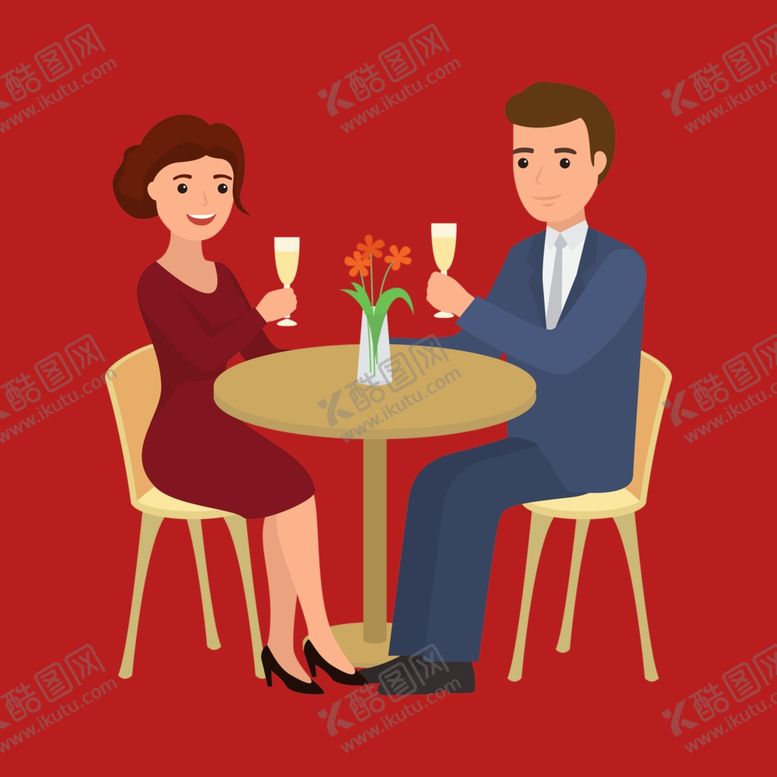 编号：55191902050344158143【酷图网】源文件下载-手绘情侣恋人