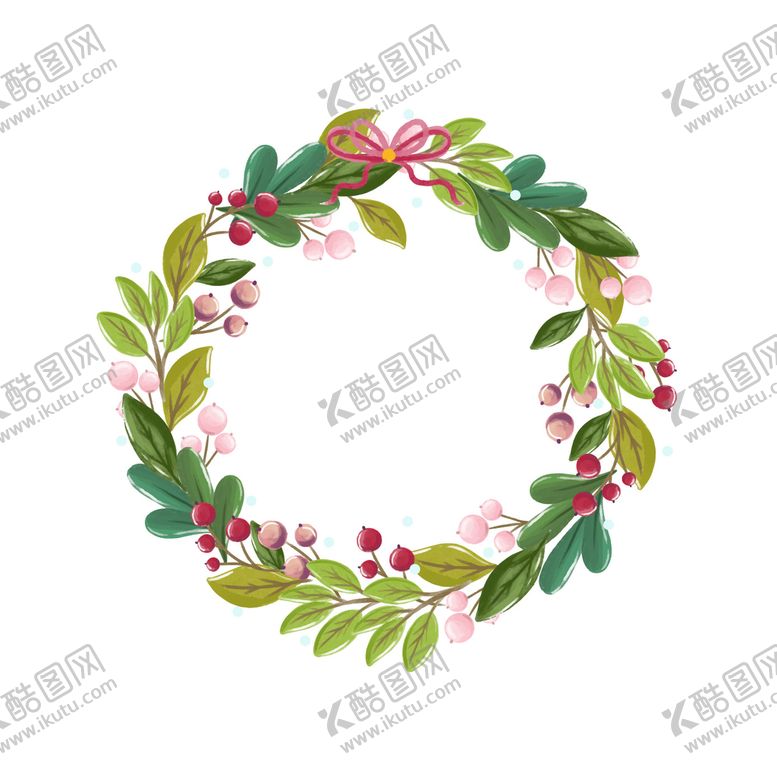 编号：43710509301026236305【酷图网】源文件下载-圣诞节花环