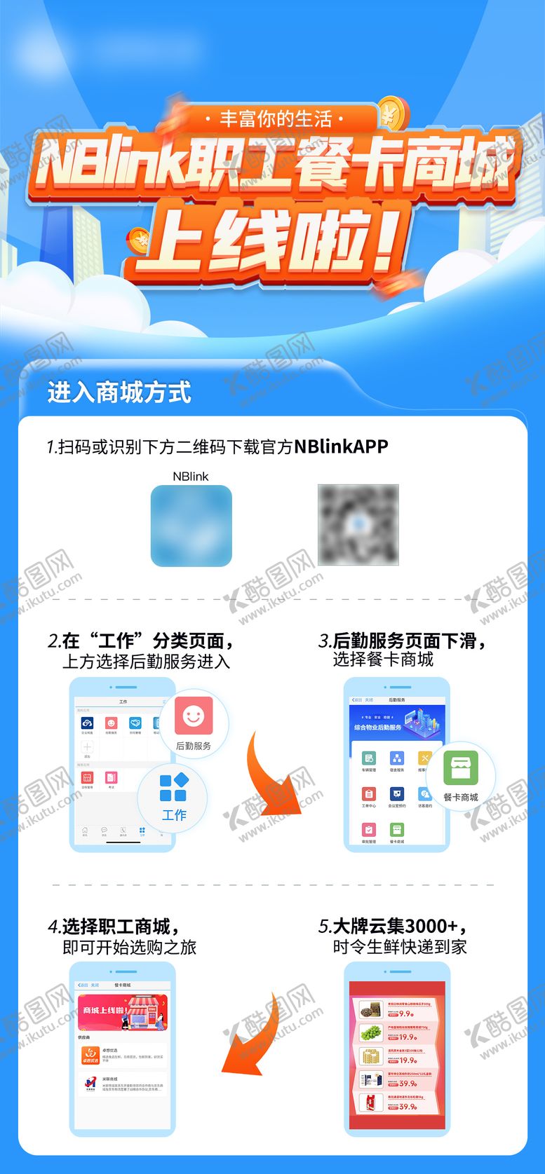编号：43617803101708501620【酷图网】源文件下载-职工商城上线海报