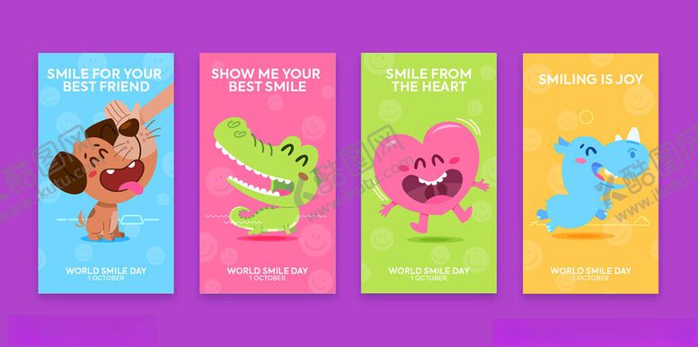 编号：24981611021736294700【酷图网】源文件下载-多彩卡通形象卡片展示