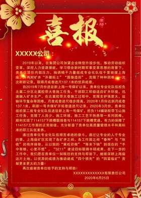 喜报红色大气活动宣传海报