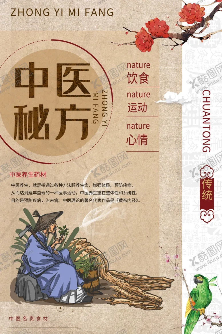 编号：53052103290911095723【酷图网】源文件下载-中医秘方传统活动宣传海报素材