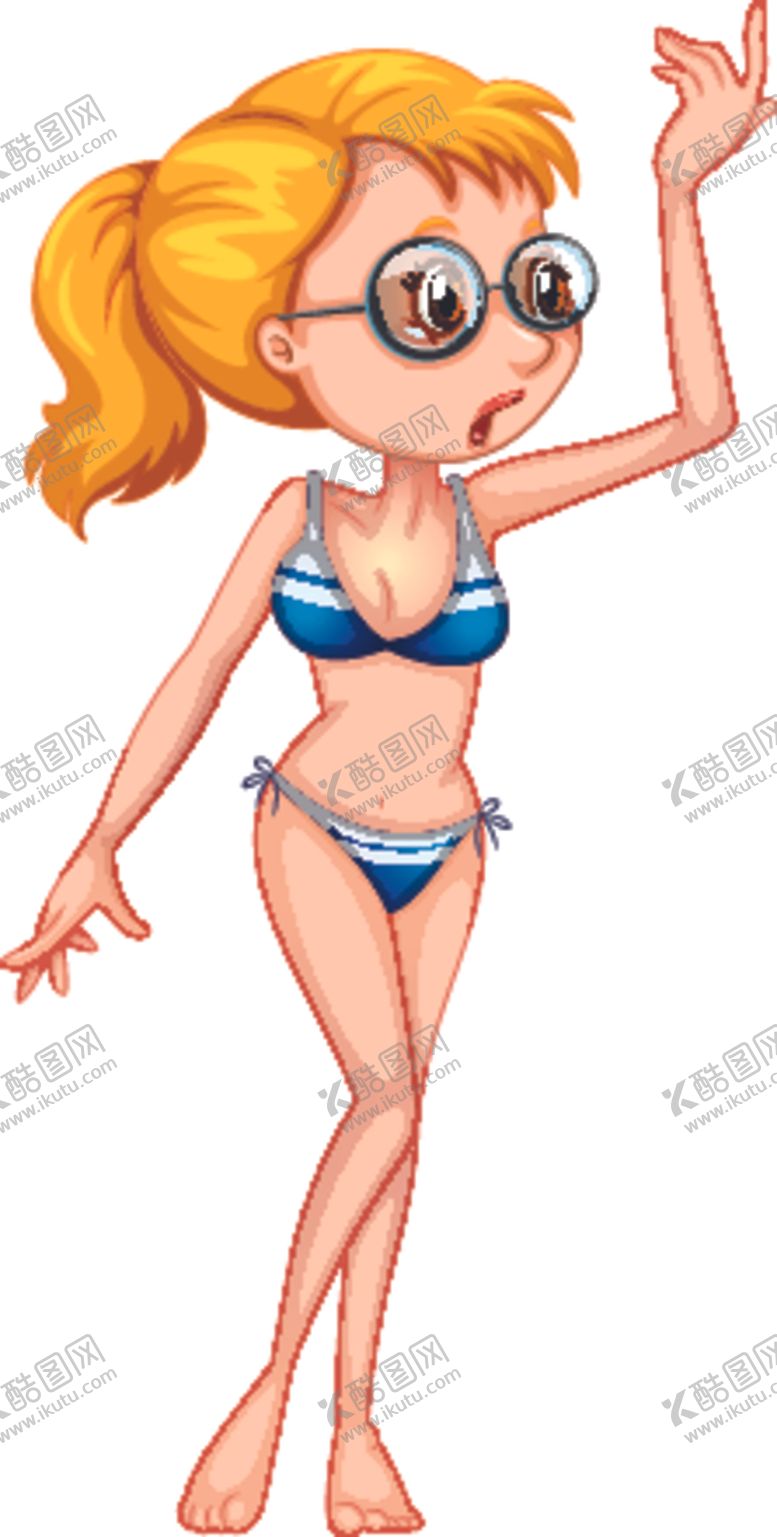 编号：75087010280329105501【酷图网】源文件下载-穿泳衣的女孩