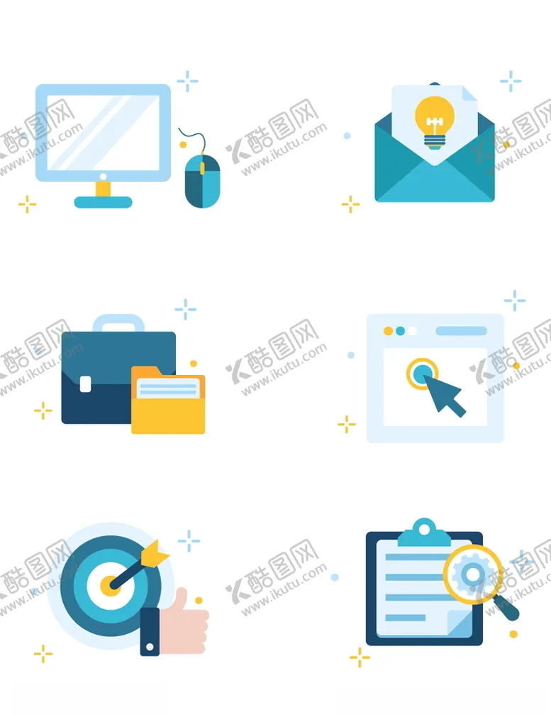 编号：67946705052010087045【酷图网】源文件下载-卡通手绘商务办公金融公司工具