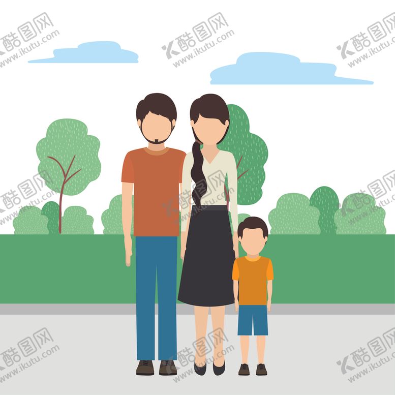 编号：82707209251601592900【酷图网】源文件下载-家庭成员生活插画