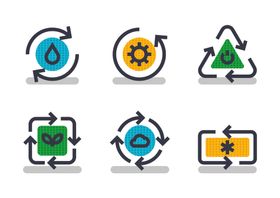 图标线条icon办公用品回形针