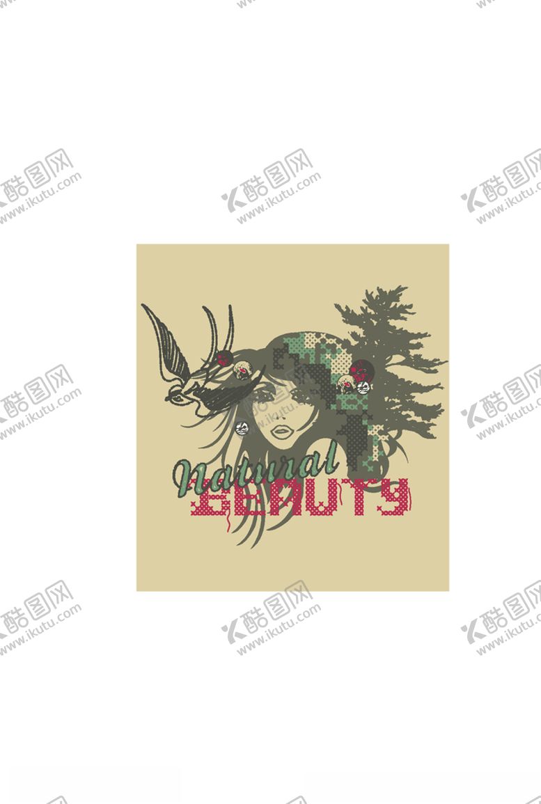编号：26943105150320072723【酷图网】源文件下载-女装人物印花