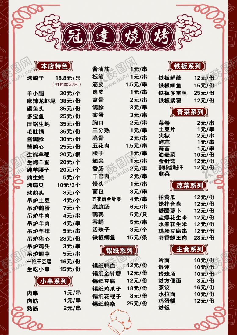 编号：17668309262020495317【酷图网】源文件下载-菜单