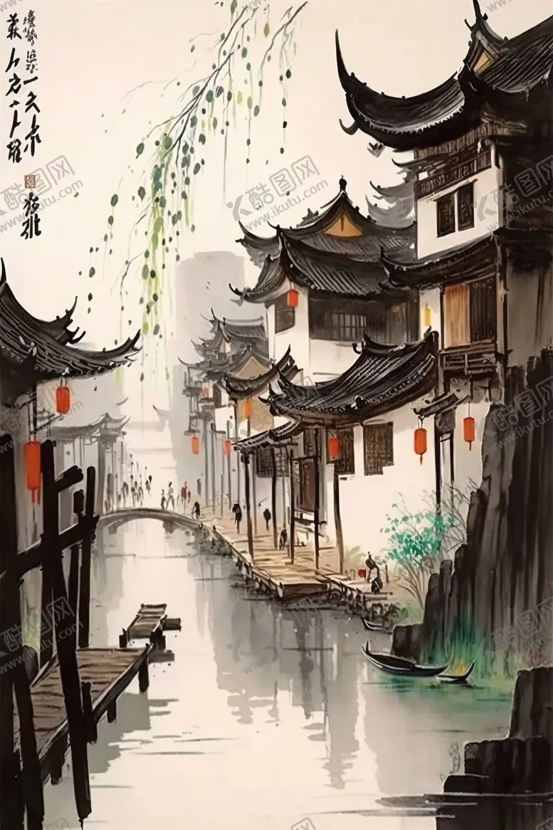编号：77173611230317368061【酷图网】源文件下载-水墨江南