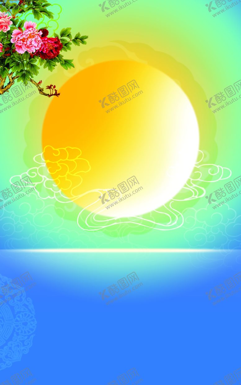 编号：48164601251530322360【酷图网】源文件下载-中秋节蓝色背景