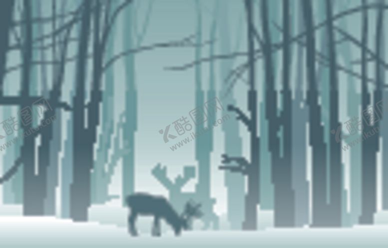 编号：83201309202335396988【酷图网】源文件下载-北欧森林麋鹿装饰画