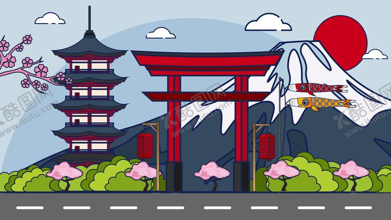 编号：13059609262058246213【酷图网】源文件下载-城市地标建筑插画手绘