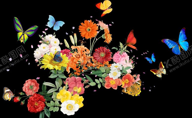 编号：68554305110930556931【酷图网】源文件下载-花海蝴蝶花朵