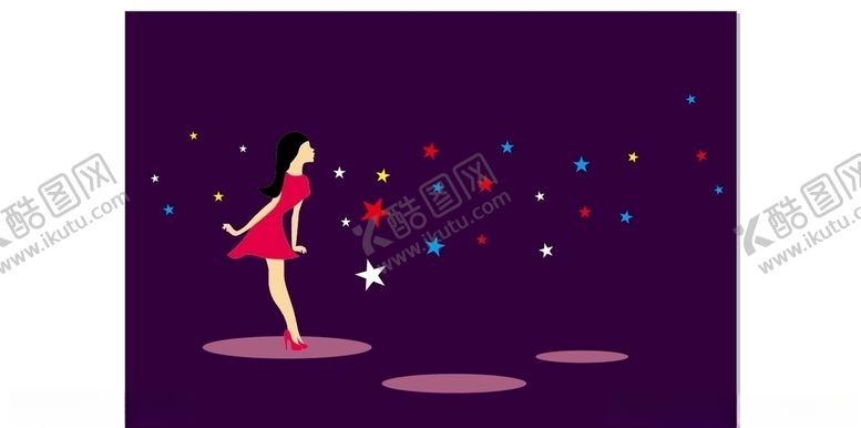 编号：56393509220052395297【酷图网】源文件下载-小女孩小女生星星