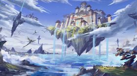 梦幻城堡客厅背景墙儿童房装饰儿童房装修唯美背景