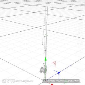 C4D模型钓鱼竿