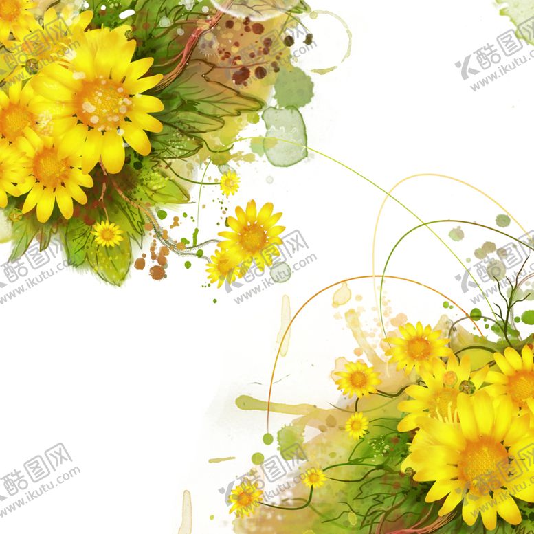 编号：85357912102320085314【酷图网】源文件下载-唯美黄色花卉植物挂画装饰画