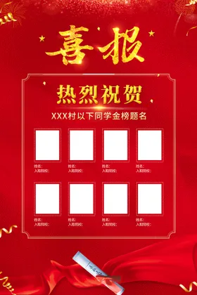 喜报公司贺学校光荣榜