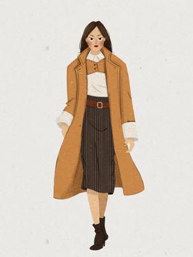 插画素材明信片风背景明信片