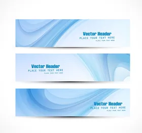 蓝色渐变风格横幅模板