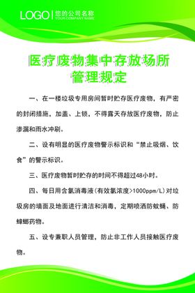 医疗废物集中存放场所管理规定