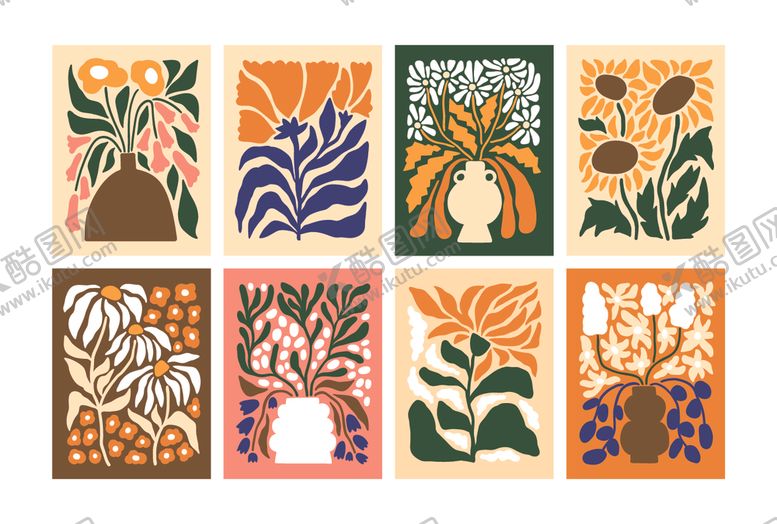 编号：25324604142104163846【酷图网】源文件下载-复古植物插画图案集合