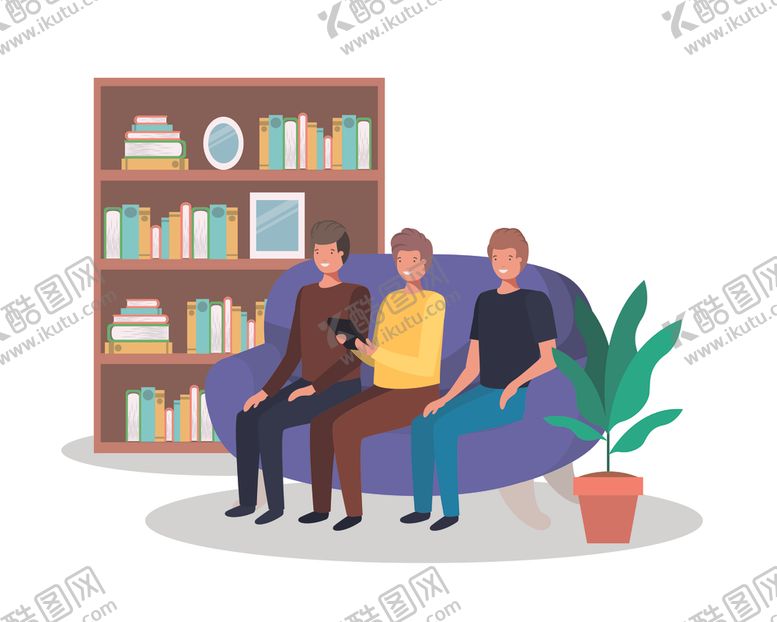 编号：57179409230244564982【酷图网】源文件下载-家庭成员生活插画