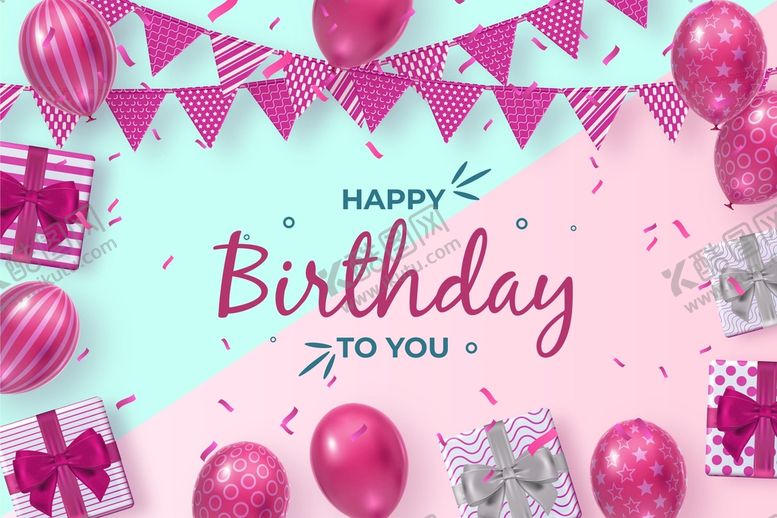 编号：31586209131143189806【酷图网】源文件下载-生日背景 节日气球      